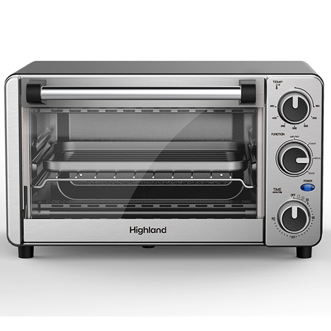 Highland 4-Slice Stainless Steel Toaster Oven (1100-Watt) in the Toaster  Ovens department at