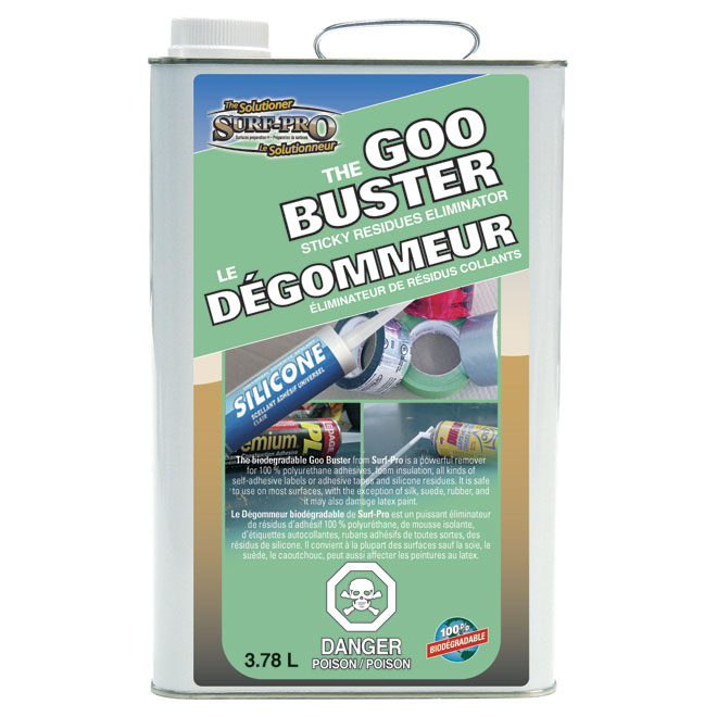 Éliminateur de résidus collants Le Dégommeur de Surf-Pro, 100 % biodégradable, non corrosif, 3,78 L