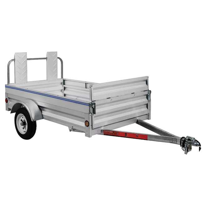 Galvanized Steel Expandable Trailer - 4-ft x 8-ft