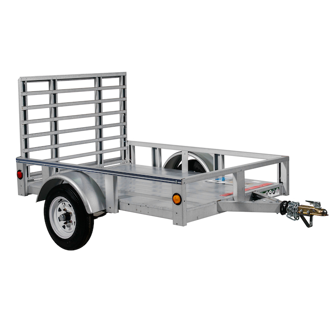 Stirling Trailers Galvalume Steel Utility Trailer 4-ft x 6-ft with Ramp Gate