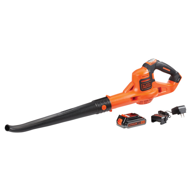 BLACK+DECKER 90 MPH 320 CFM 20V MAX Lithium-Ion Handheld Axial Blower with  (1) 2.0Ah Battery and Charger Included in 2023