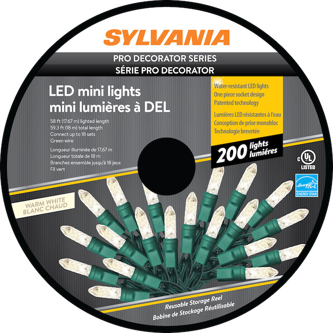 6pc 8-Function Controller SyIvania scynchronized LED Christmas Lights  WL605-A-2R