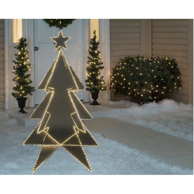 portable access evaluate Holiday Living 43-in Free-Standing Decoration, Artificial Christmas Tree  with 706 Warm White LED Lights 53795-C02 | Réno-Dépôt