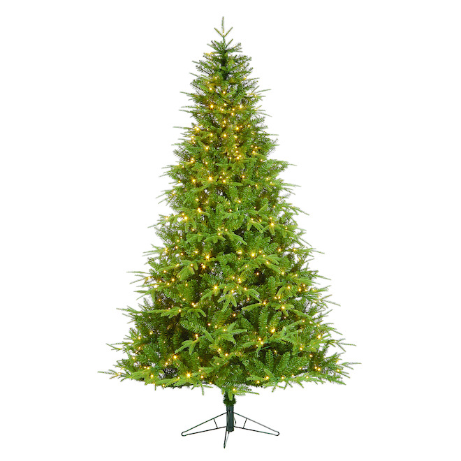 Holiday Living 7.5-ft Pre-Lit Artificial Christmas Tree with 900 Multi-Functions Colour-Changing LED Lights