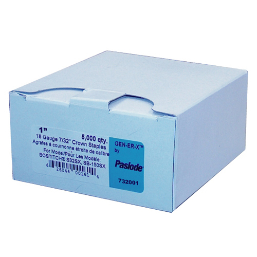 Paslode Finish Staples -  Galvanized Steel - 1-in Leg x 7/32-in W Crown - 5000 Per Pack