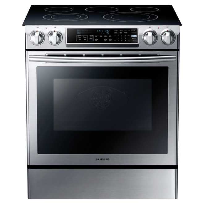 Samsung Slide In Electric Range 5 8 C Ft Stainless Steel