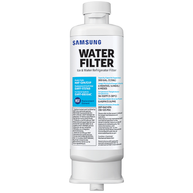 Filtre à eau pour réfrigérateurs Samsung 33 à 36 po