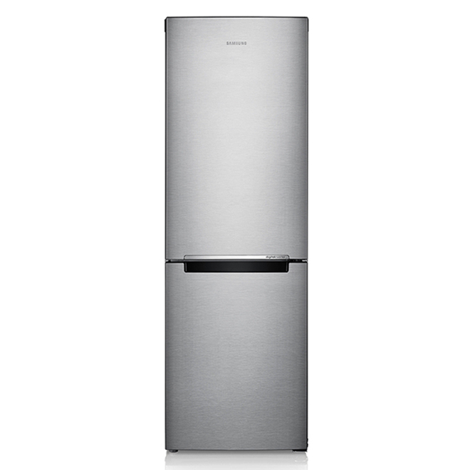 Samsung 11.3-cu ft 24-in Stainless Steel Bottom-Freezer Refrigerator with Top LED lighting
