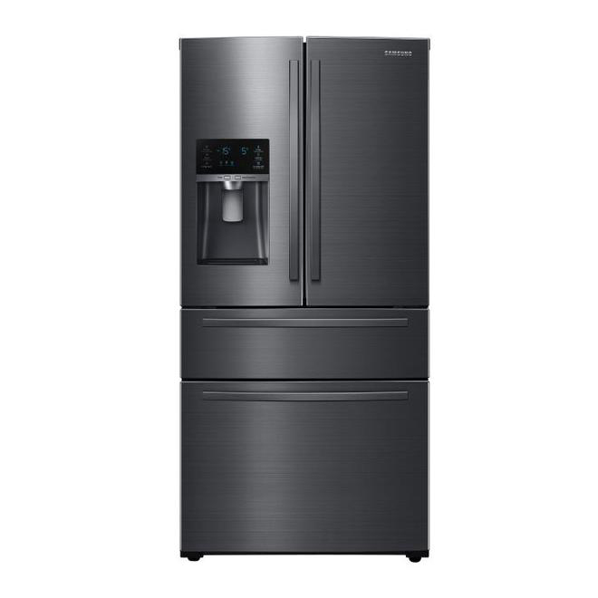 Samsung Refrigerator with FlexZone Drawer and External Water Dispenser - 24.7 cu. ft. - 33-in - Black Stainless Steel