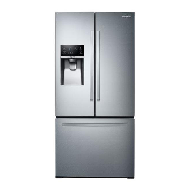 Réfrigérateur à double battant avec SpaceMax(MC) et machine à glaçons de Samsung, 33 po, 25,5 pi³, acier inoxydable