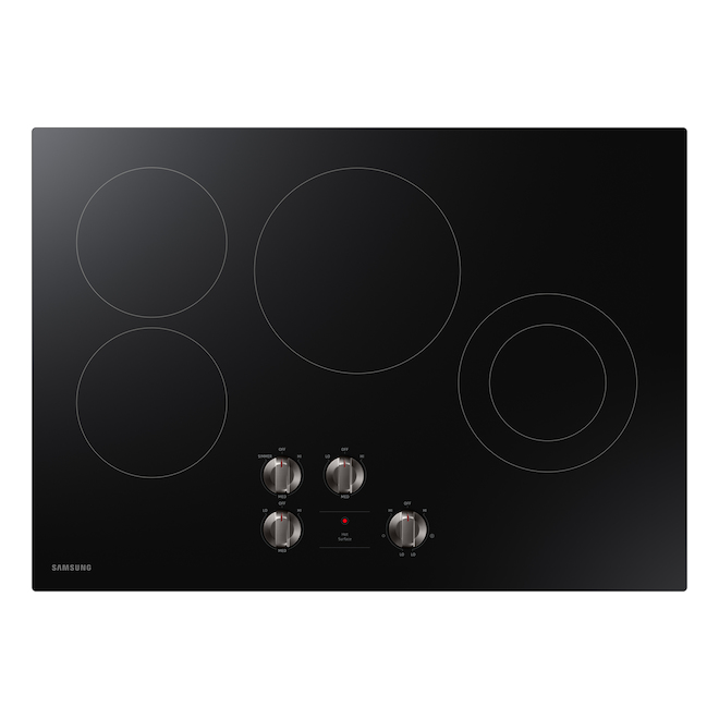 Samsung Electric Cooktop with Dual Element - 30-in - 4 Elements - Black