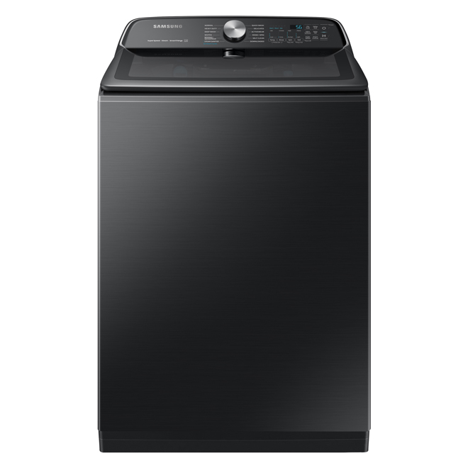 Samsung 6.0-cu ft High Efficiency Black Stainless Top-Load Washer
