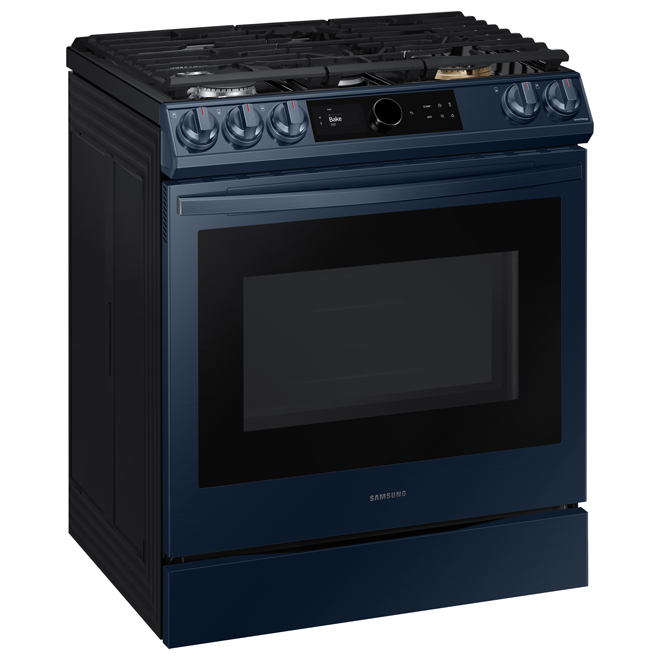Samsung Bespoke 30in SlideIn Gas Range 6cu ft 5Burner Navy
