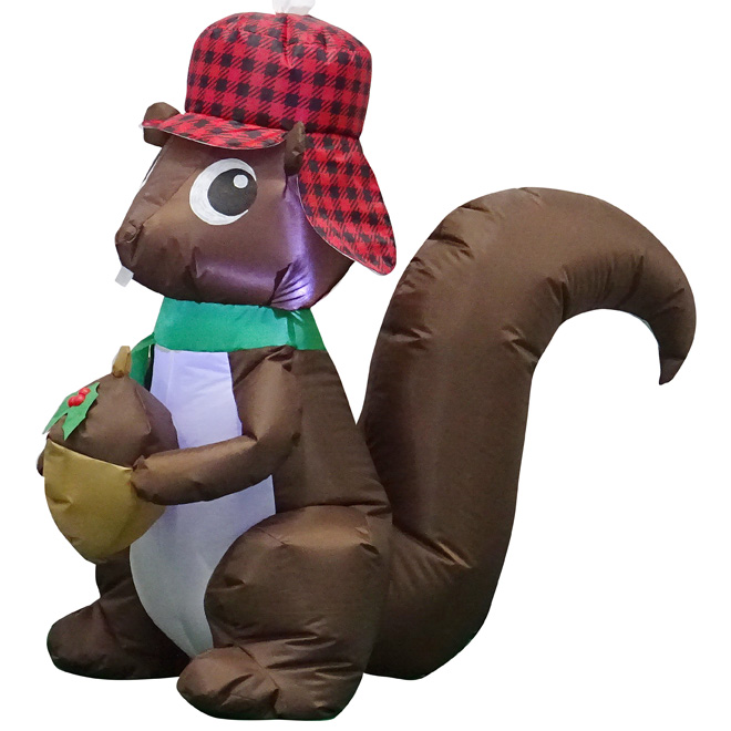 GEMMY Outdoor Inflatable Squirrel 3.5' Polyester Multicolour