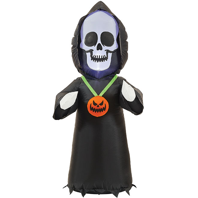 Gemmy 3.5-ft Inflatable Skull Reaper 220414 | Réno-Dépôt