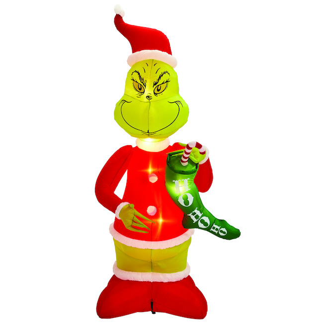 Gemmy 3.5-ft Lighted Dr. Seuss The Grinch Christmas Inflatable at