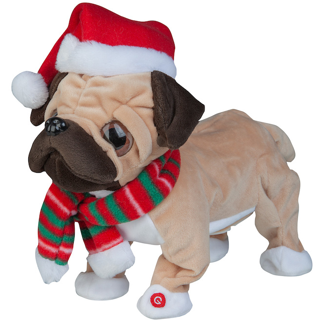 Gemmy 9.84-in Musical Animatronic Dog Battery-operated Batteries Included  Christmas Decor in the Christmas Decor department at