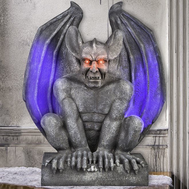 Holiday Living Resin Gargoyle Statue 23 6 In Grey 229861 R No D P T   23035984b L 