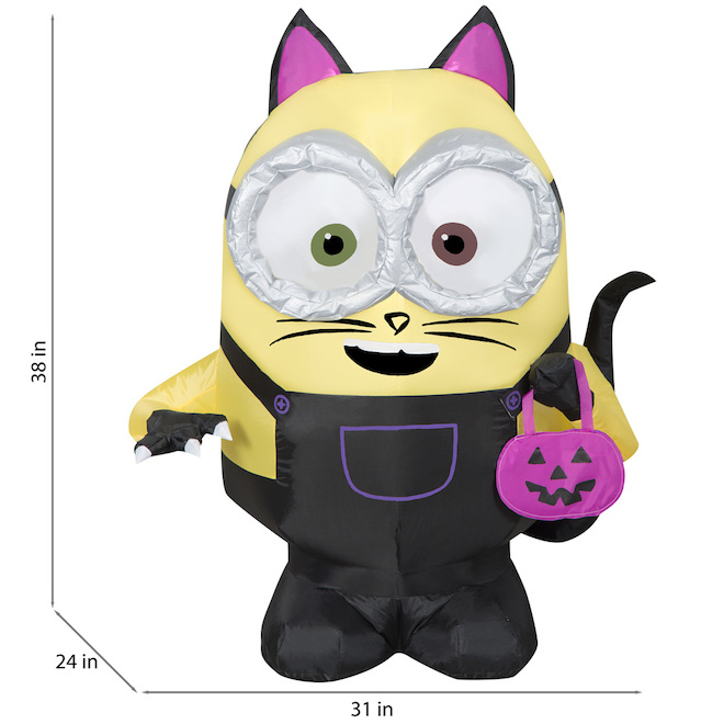 Universal Pictures Halloween Cat Minion Inflatable LED 3.22-ft x