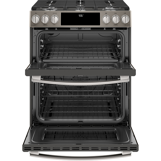 GE PROFILE SlideIn Gas Range with Chef Connect 6.7 cu. ft. Slate