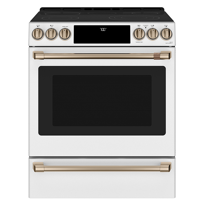 Café 30-In 5.7-Ft³ Self-Cleaning/Steam Oven Convention Range App Connect Matte White