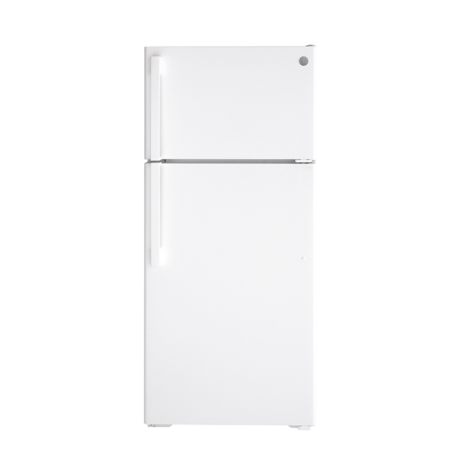 GE Top-Freezer Adjustable Wire Shelves Refrigerator - Energy Star - 28-in - 16.6-cu ft - White