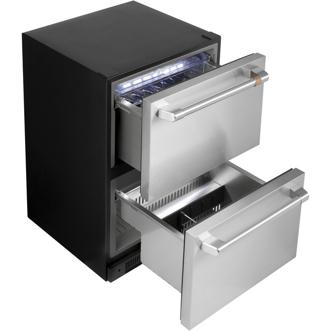 CAFE Réfrigérateur encastré à tiroir double 5,7 pi³ Café en acier  inoxydable CDE06RP2NS1