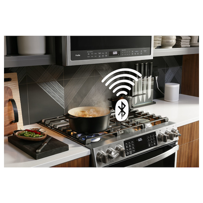 NX60T8511SS Samsung 30 Front Control Wifi Enabled Slide-In Gas Range with Air  Fry and Convection 