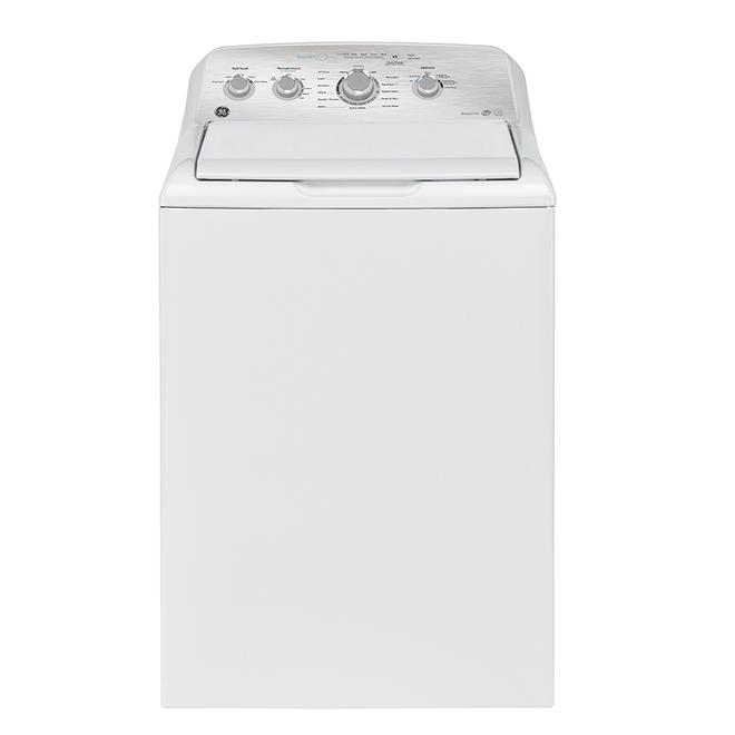 GE White 5.0 cu ft Top Load Washer with SaniFresh Cycle