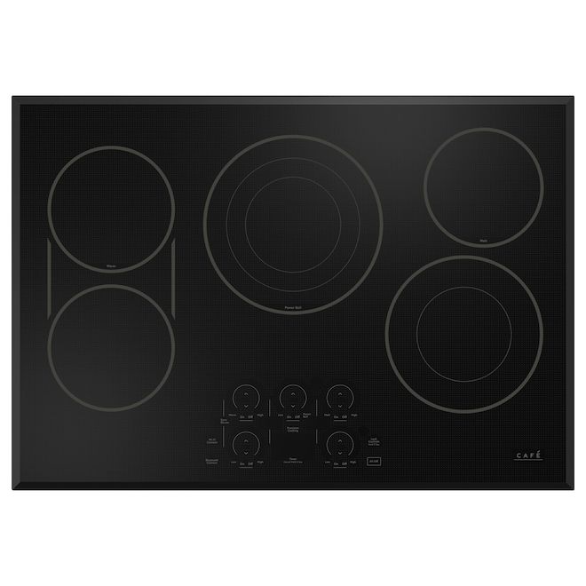 GE Café 30-in Smart Electric Built-in Black Cooktop with Touch-Controls