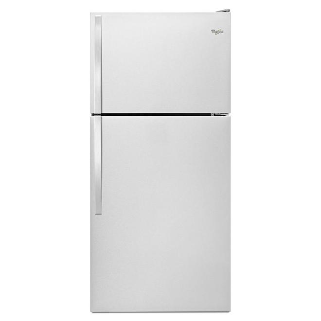 Whirlpool Top-Freezer Refrigerator - 30-in - 2 Humidity-Controlled Crispers - 18.2-cu ft - Stainless Steel