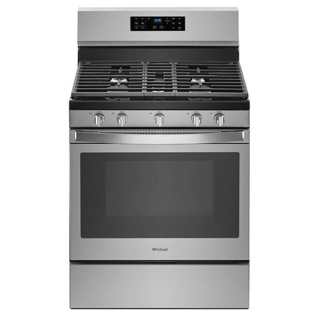 Whirlpool Gas Range with Fan Convection 30in Stainless Steel