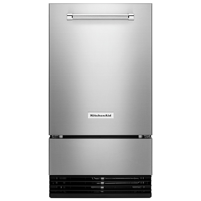 KitchenAid Ice Maker - Auto Defrost - 18-in - Stainless Steel - 35-lb Capacity