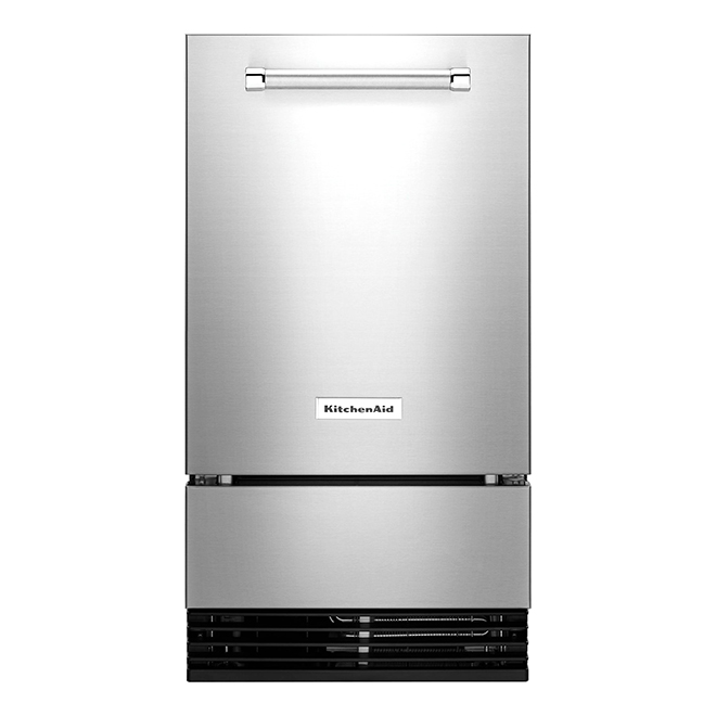 KitchenAid Ice Maker with Auto Defrost - 18-in - Stainless Steel - 35-lb Capacity