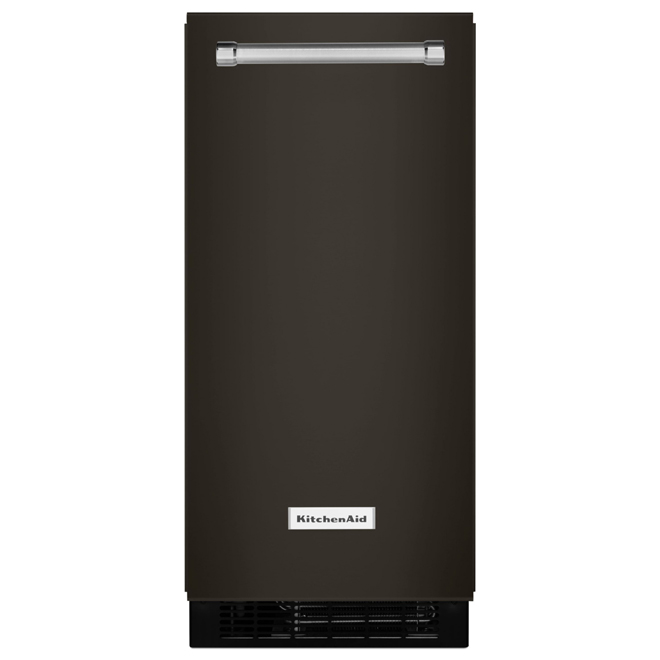 KitchenAid Ice Maker with Automatic Defrost Unit - Black Stainless Steel - 15-in