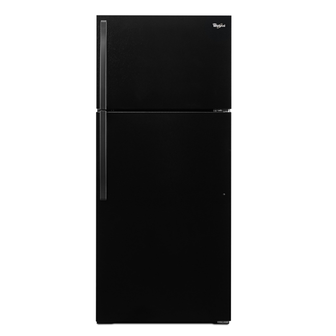 Whirlpool Top-Freezer Refrigerator - 28-in - 14-cu ft - Black