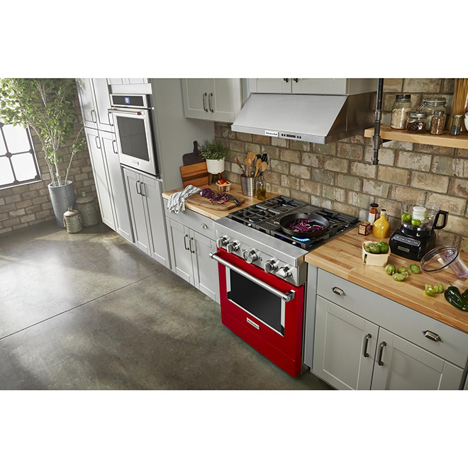 Kitchenaid Gas Range 30 4 Burners Passion Red Kfgc500jpa Réno