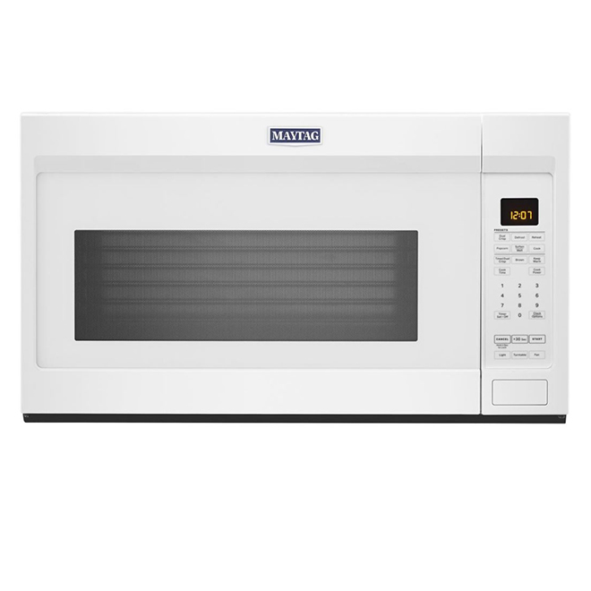 Maytag Over-the-Range Microwave with Dual Crisp Feature - 1.9-cu ft - 950-Watt - Heritage White
