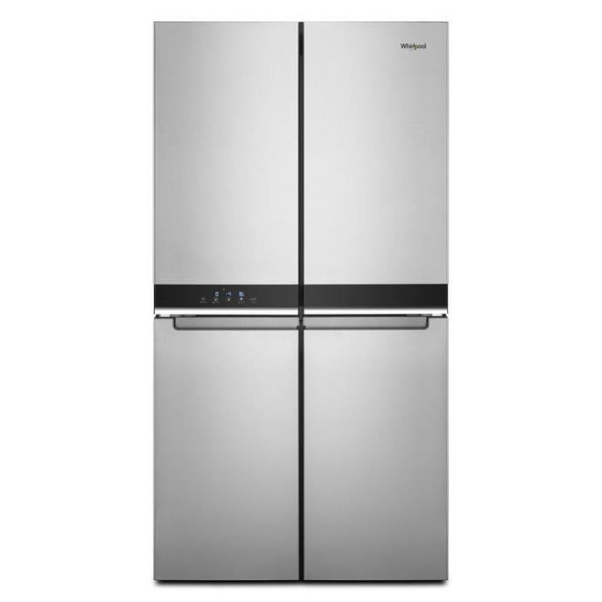 Réfrigérateur 4 portes à congélateur inférieur de Whirlpool, profondeur comptoir, 36 po, 19,4 pi³, acier inoxydable