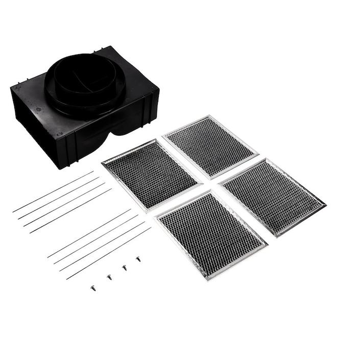 ACCESSORIES Whirlpool Aluminum Range Hood Recirculation Kit Black