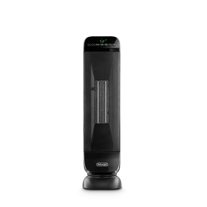 DeLonghi Ceramic Tower Heater with Remote Black 1500W 23-in