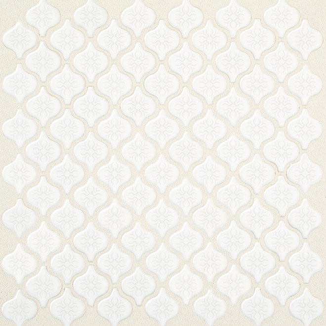 Daltile Carreau Mural En Porcelaine Arabesque De Po X Po Blanc Verni Vn Arabeshc P