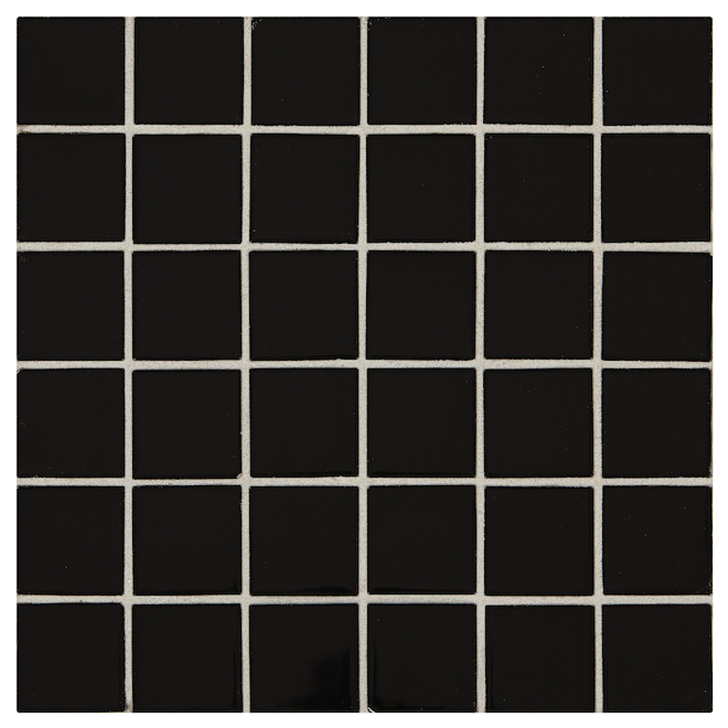 Daltile Starting Line 4-in x 12-in Gloss Black Ceramic Wall Tile