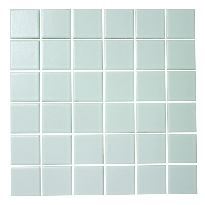 Satinglo 12-in x 12-in White Porcelain Floor Tile