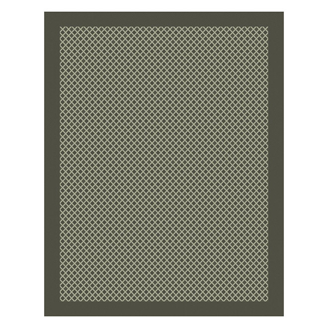 Tapis intérieur/extérieur Allen + Roth gris de 8 pi x 10 pi