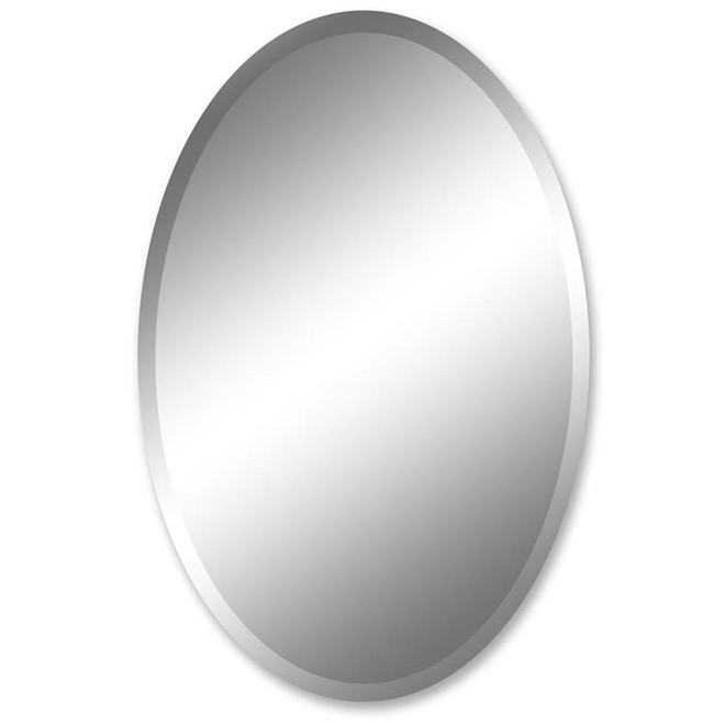 Frameless Beveled Edge Oval Wall Mirror 24 X 36 Réno Dépôt Frameless Beveled Edge Oval Wall Mirror 24