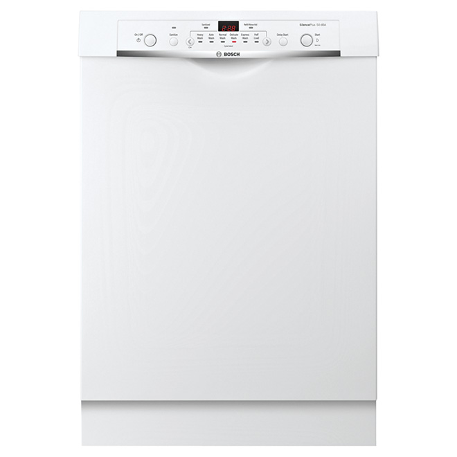 Bosch Ascenta 24-in 50-dBA Front Control Dishwasher with Built-In Tall Stainless Steel and Polypropylene Tub - White