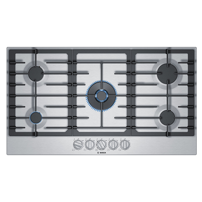 Bosch Gas Cooktop 5 Burners 36 in 17 000 BTU Stainless