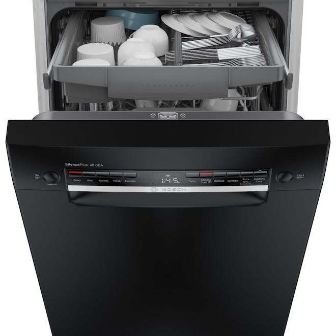 Bosch 300 Series Built In Dishwasher Metal 18 in 47 dBA Black