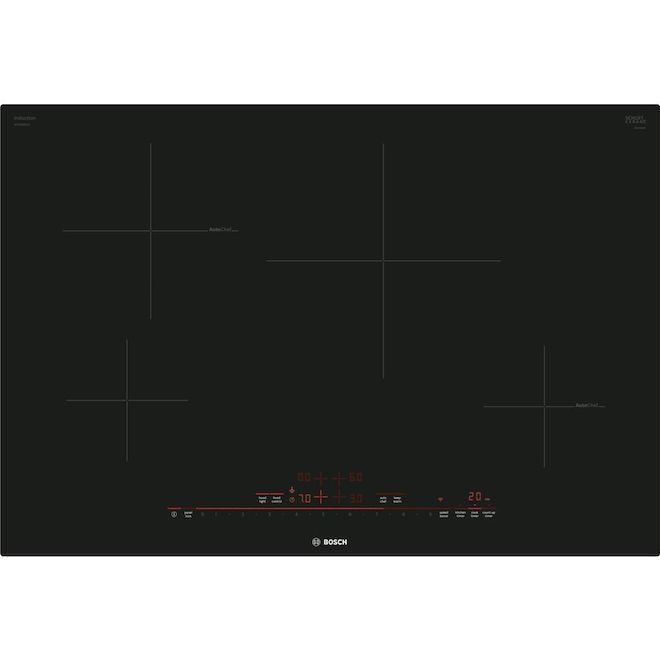 Bosch 800 Series 4 Element Electric Induction Cooktop 30 in W x 20 in D Black